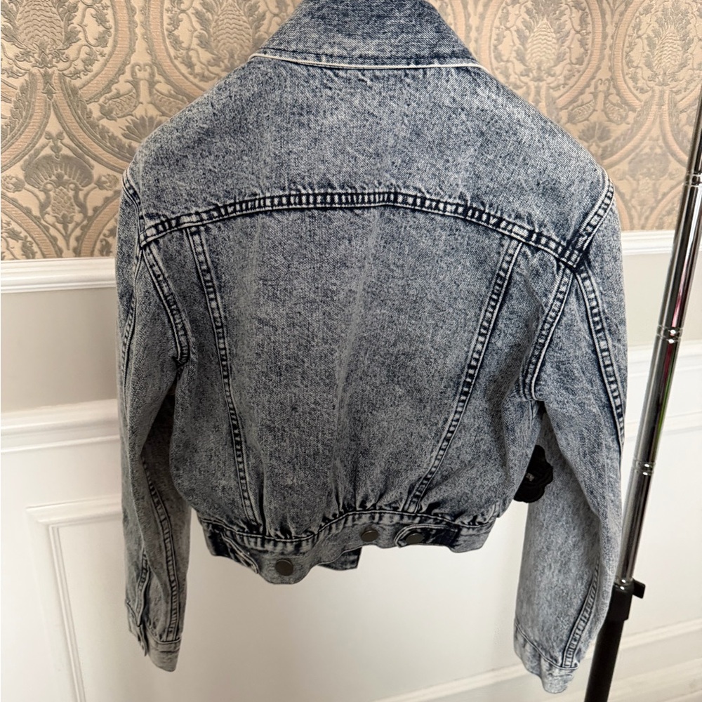 Alice + Olivia Denim Jacket with Pins - Picture 4 of 5